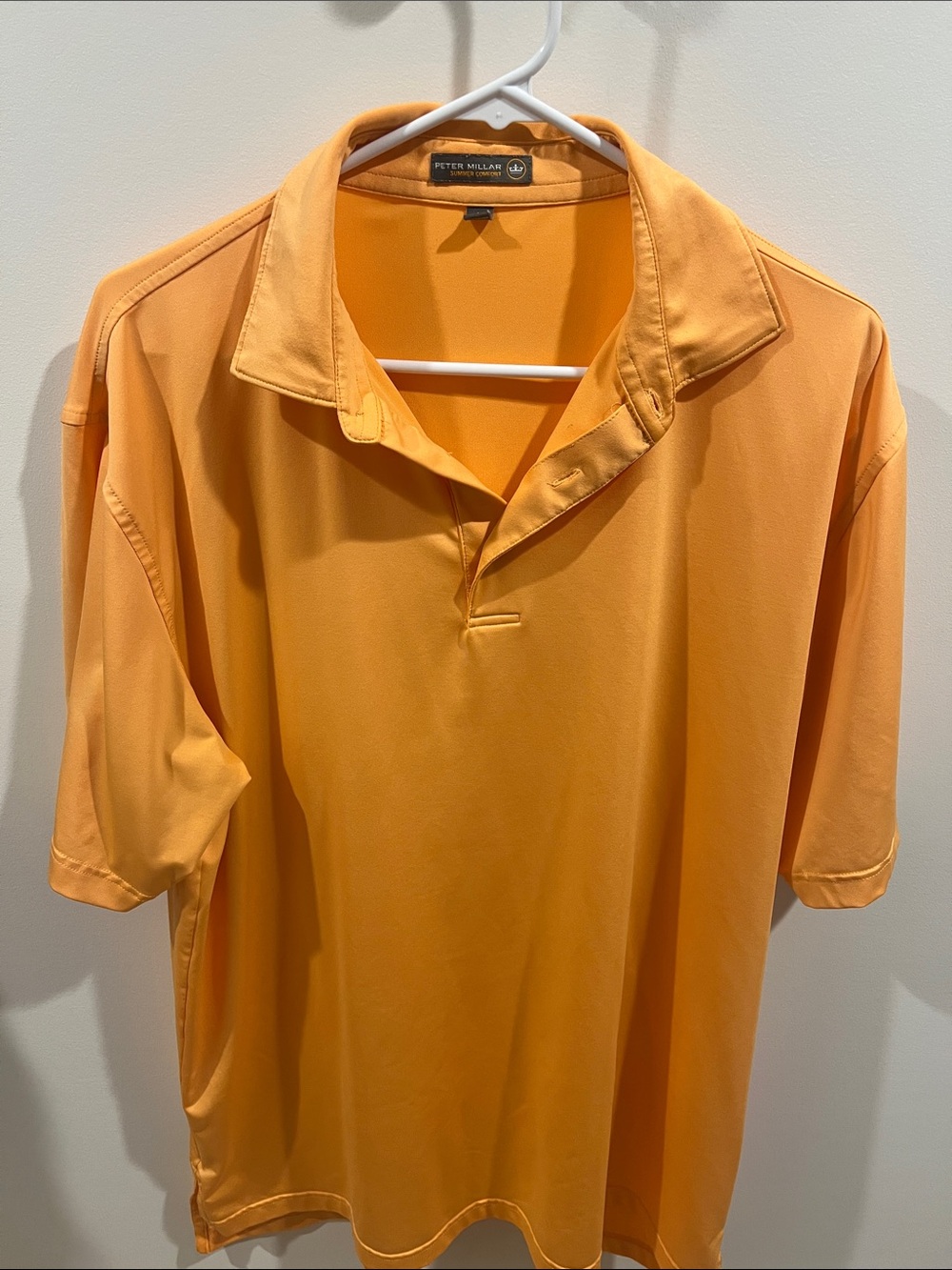Peter Millar Orange Short-Sleeve Polo